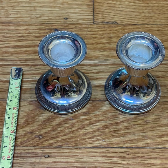 Classic Silver Plated Pair of Candle Holders - Picture 4 of 8